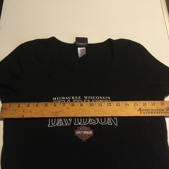 Harley Davidson Women Black T shirt size L - Picture 7 of 7